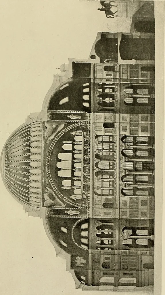 An illustration from Medieval architecture, its origins and development, with lists of monuments and bibliographies, 1909, leaf 246