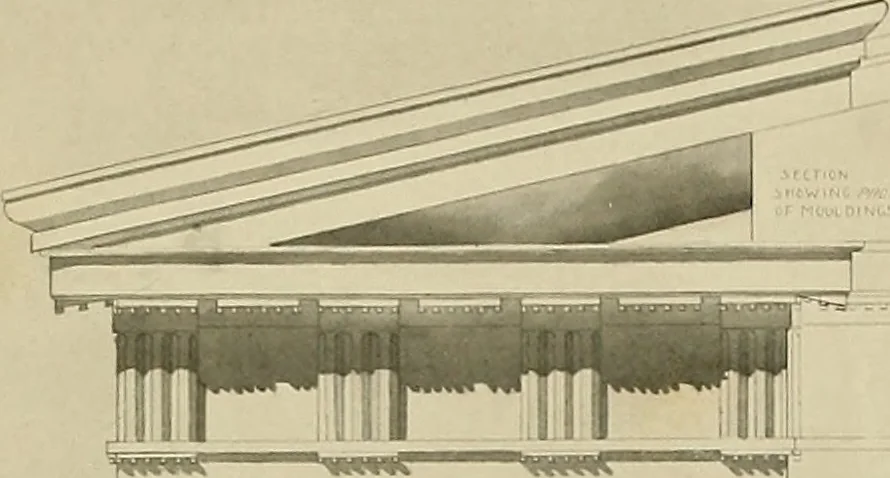 An illustration from Medieval architecture, its origins and development, with lists of monuments and bibliographies, 1909, leaf 26