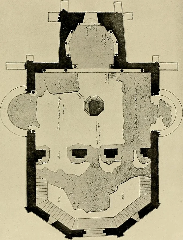 An illustration from Medieval architecture, its origins and development, with lists of monuments and bibliographies, 1909, leaf 270