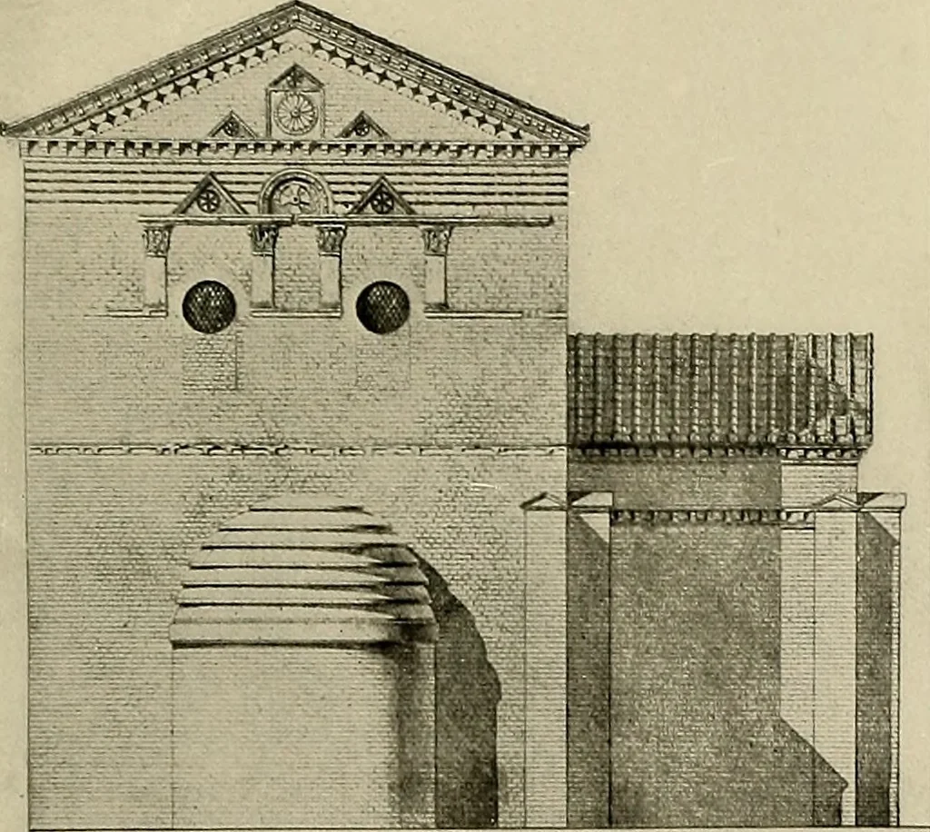 An illustration from Medieval architecture, its origins and development, with lists of monuments and bibliographies, 1909, leaf 272