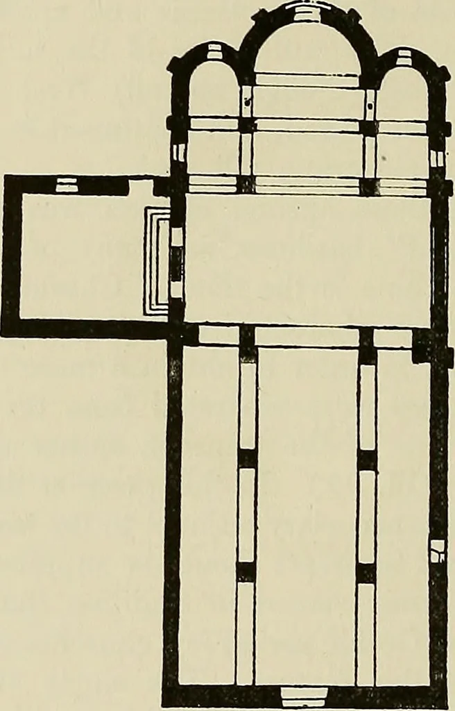 An illustration from Medieval architecture, its origins and development, with lists of monuments and bibliographies, 1909, leaf 305