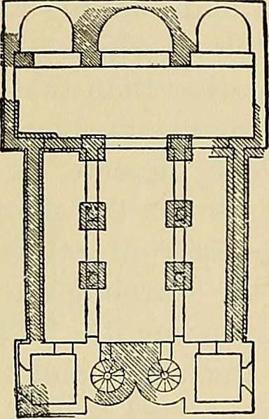 An illustration from Medieval architecture, its origins and development, with lists of monuments and bibliographies, 1909, leaf 314