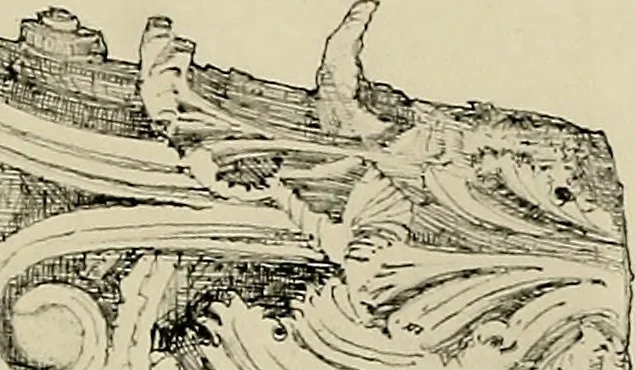 An illustration from Medieval architecture, its origins and development, with lists of monuments and bibliographies, 1909, leaf 34