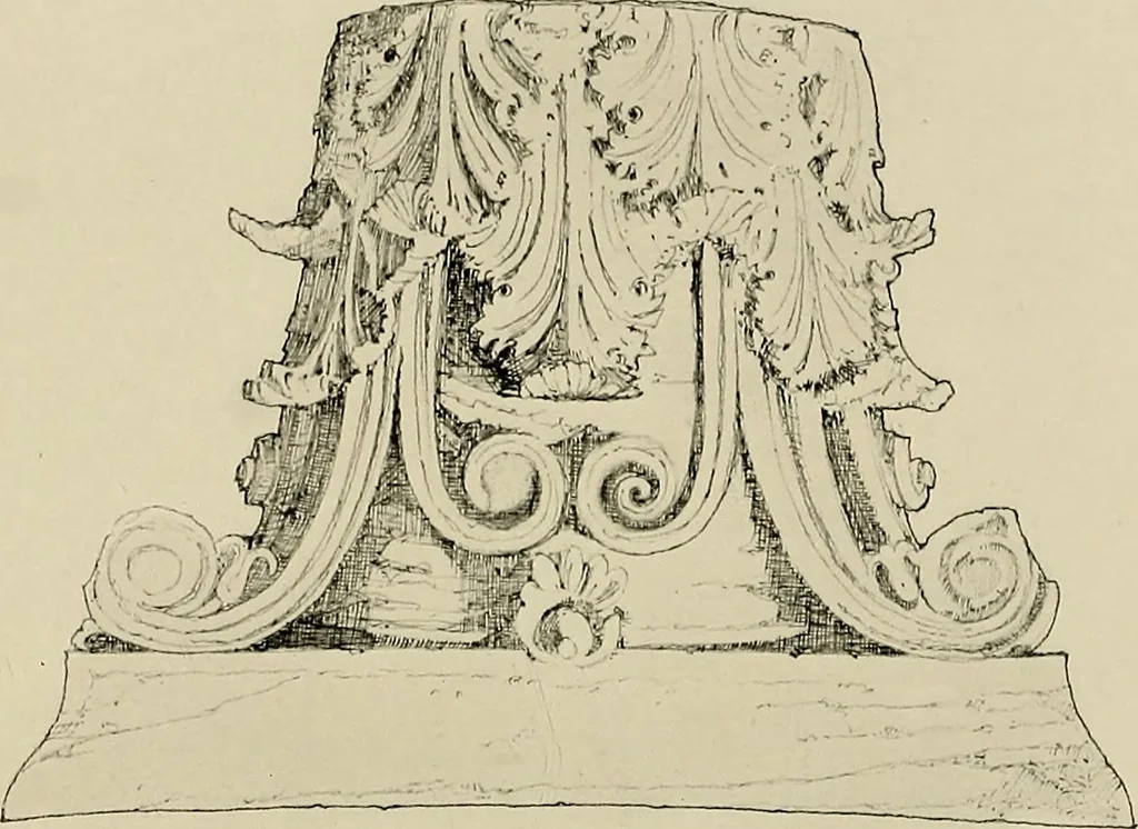 An illustration from Medieval architecture, its origins and development, with lists of monuments and bibliographies, 1909, leaf 34