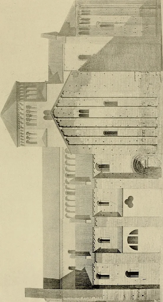 An illustration from Medieval architecture, its origins and development, with lists of monuments and bibliographies, 1909, leaf 378