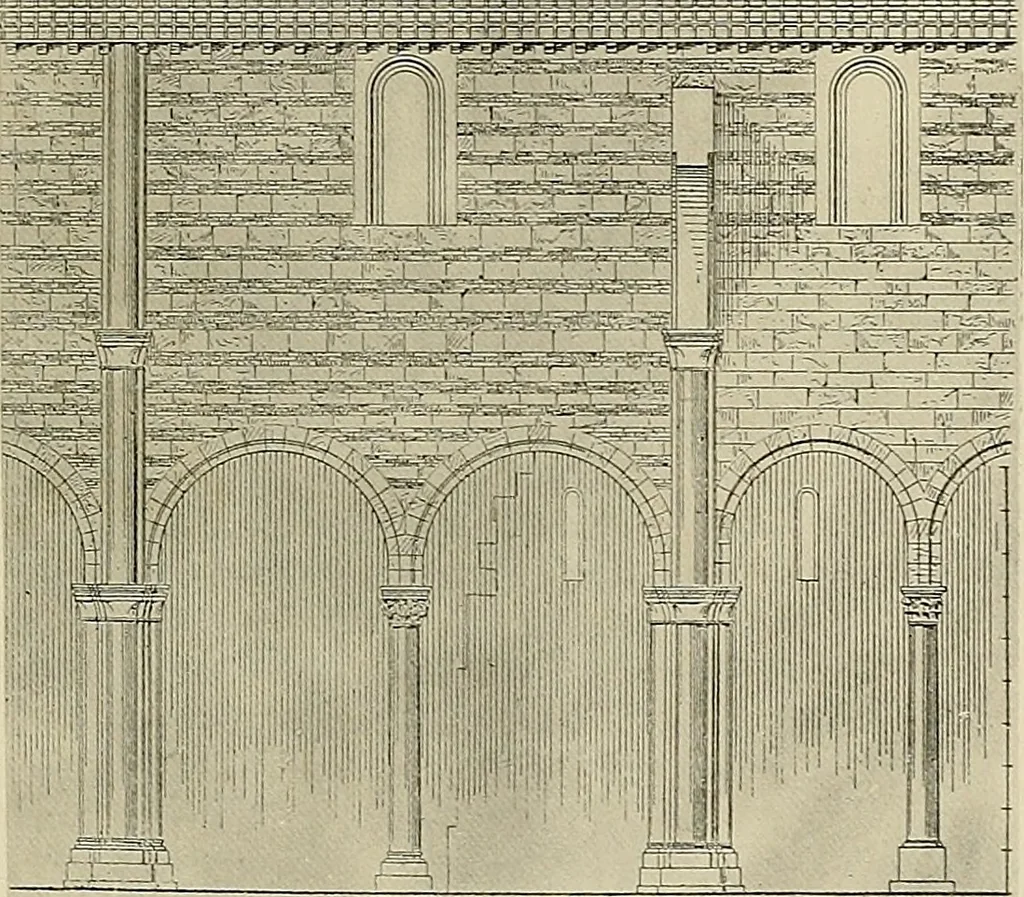 An illustration from Medieval architecture, its origins and development, with lists of monuments and bibliographies, 1909, leaf 400