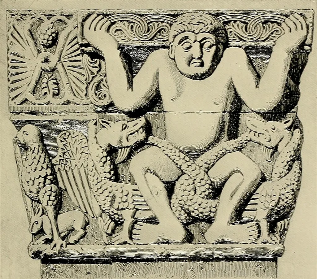 An illustration from Medieval architecture, its origins and development, with lists of monuments and bibliographies, 1909, leaf 406