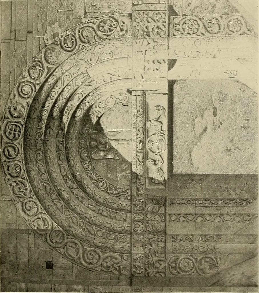 An illustration from Medieval architecture, its origins and development, with lists of monuments and bibliographies, 1909, leaf 414