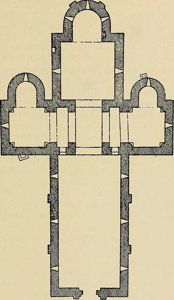 An illustration from Medieval architecture, its origins and development, with lists of monuments and bibliographies, 1909, leaf 440