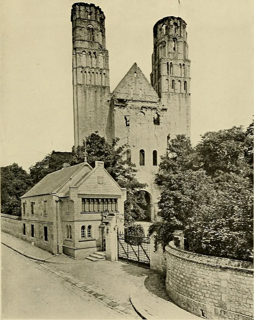 An illustration from Medieval architecture, its origins and development, with lists of monuments and bibliographies, 1909, leaf 442