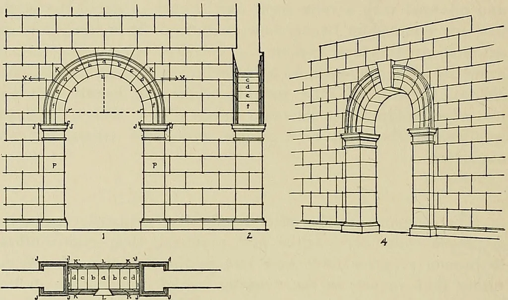 An illustration from Medieval architecture, its origins and development, with lists of monuments and bibliographies, 1909, leaf 47