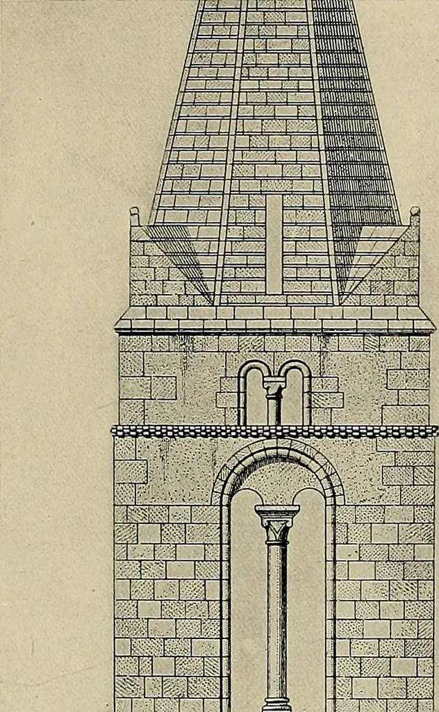 An illustration from Medieval architecture, its origins and development, with lists of monuments and bibliographies, 1909, leaf 494