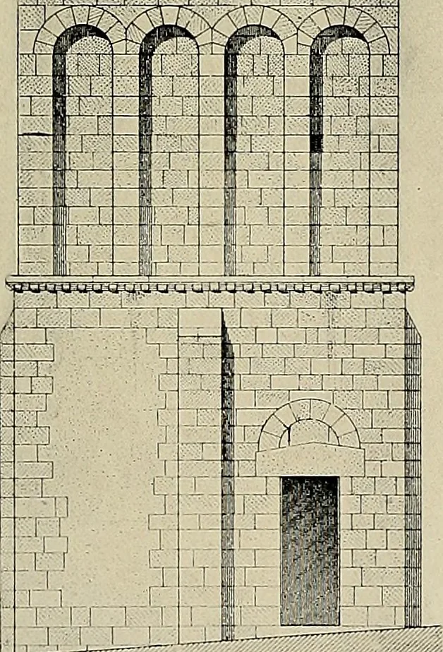 An illustration from Medieval architecture, its origins and development, with lists of monuments and bibliographies, 1909, leaf 494