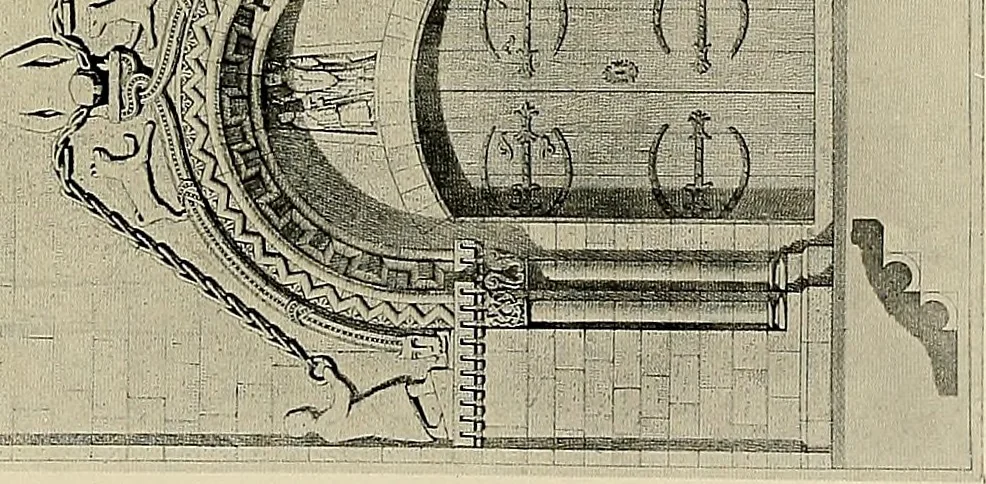 An illustration from Medieval architecture, its origins and development, with lists of monuments and bibliographies, 1909, leaf 514