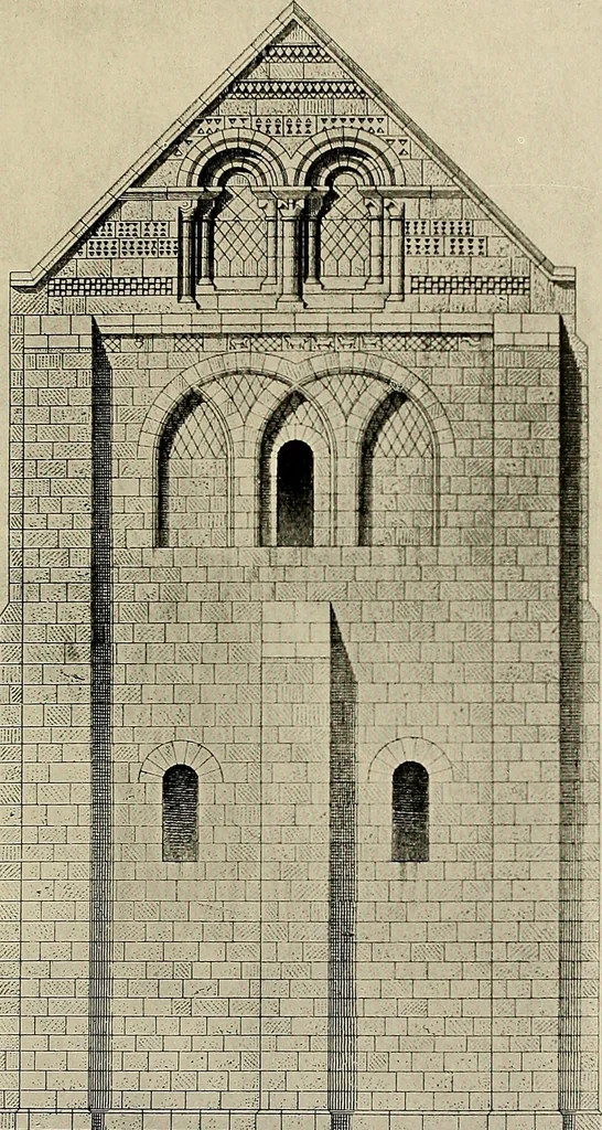 An illustration from Medieval architecture, its origins and development, with lists of monuments and bibliographies, 1909, leaf 516