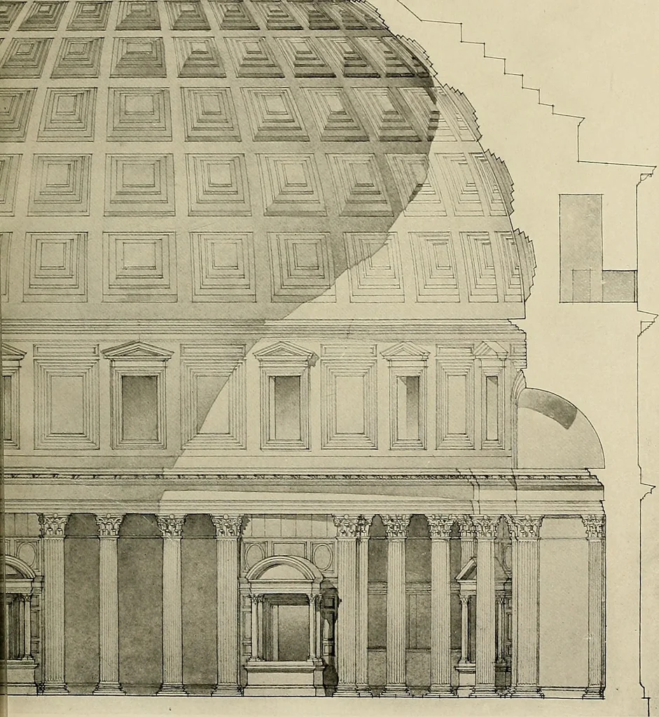 An illustration from Medieval architecture, its origins and development, with lists of monuments and bibliographies, 1909, leaf 62