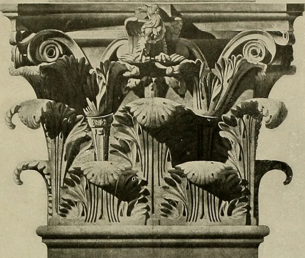 An illustration from Medieval architecture, its origins and development, with lists of monuments and bibliographies, 1909, leaf 74