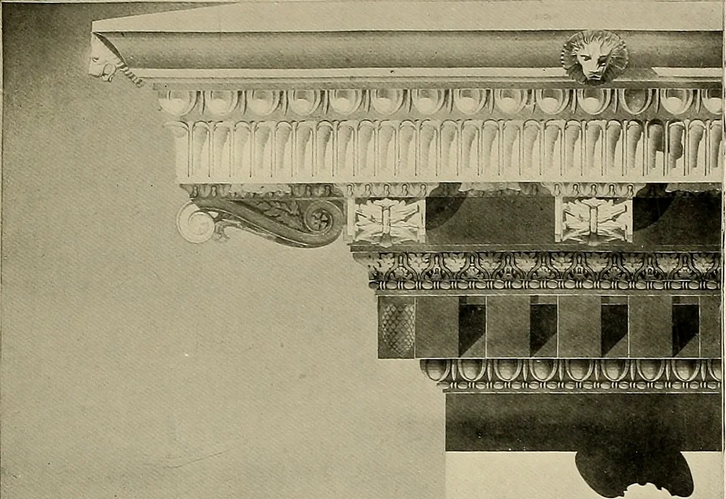An illustration from Medieval architecture, its origins and development, with lists of monuments and bibliographies, 1909, leaf 78