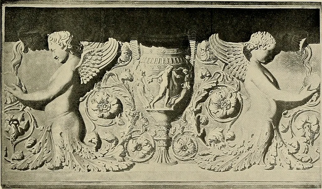 An illustration from Medieval architecture, its origins and development, with lists of monuments and bibliographies, 1909, leaf 82