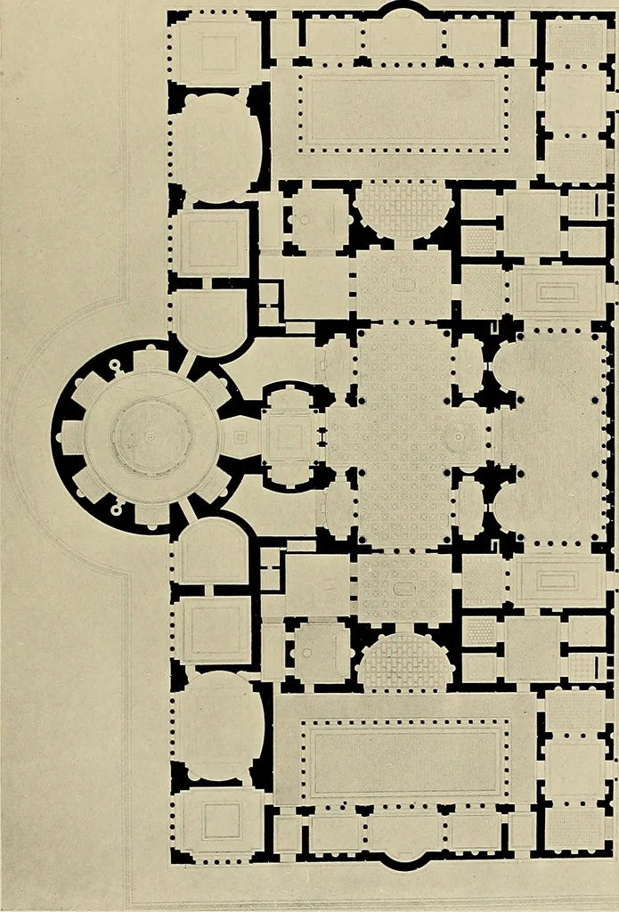 An illustration from Medieval architecture, its origins and development, with lists of monuments and bibliographies, 1909, leaf 96