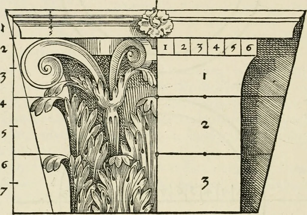 An illustration from Architecture, ou, Art de bien bastir, 1547, leaf 105