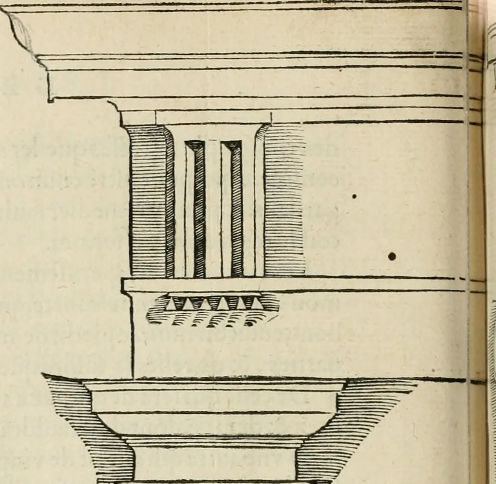 An illustration from Architecture, ou, Art de bien bastir, 1547, leaf 83