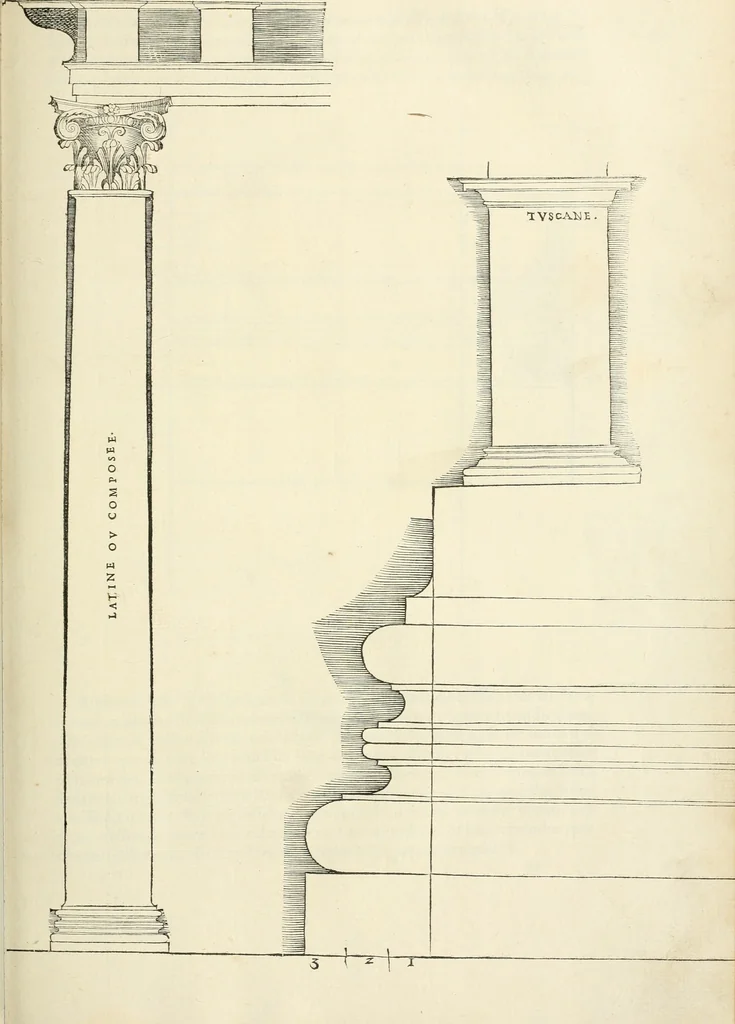 An illustration from Architecture, ou, Art de bien bastir, 1547, leaf 88