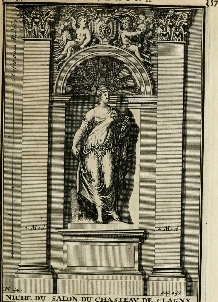An illustration from Cours d'architecture qui comprend les ordres de Vignole : avec des commentaires, les figures & descriptions de ses plus beaux bâtimens, & de ceux de Michel-Ange : plusieurs nouveaux desseins, ornemens & préceptes concernant la distribution, la décoration ... & tout ce qui regarde l'art de bâtir : avec une ample explication par ordre alphabetique de tous les termes, 1693, leaf 260