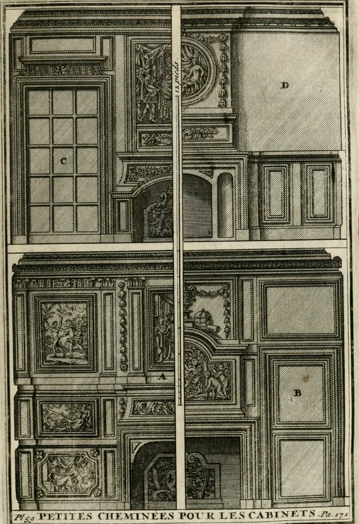 An illustration from Cours d'architecture qui comprend les ordres de Vignole : avec des commentaires, les figures & descriptions de ses plus beaux bâtimens, & de ceux de Michel-Ange : plusieurs nouveaux desseins, ornemens & préceptes concernant la distribution, la décoration ... & tout ce qui regarde l'art de bâtir : avec une ample explication par ordre alphabetique de tous les termes, 1693, leaf 274
