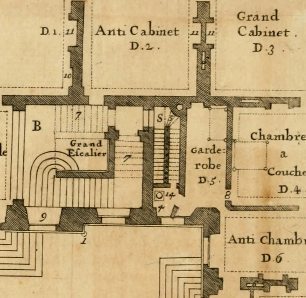 An illustration from Cours d'architecture qui comprend les ordres de Vignole : avec des commentaires, les figures & descriptions de ses plus beaux bâtimens, & de ceux de Michel-Ange : plusieurs nouveaux desseins, ornemens & préceptes concernant la distribution, la décoration ... & tout ce qui regarde l'art de bâtir : avec une ample explication par ordre alphabetique de tous les termes, 1693, leaf 283