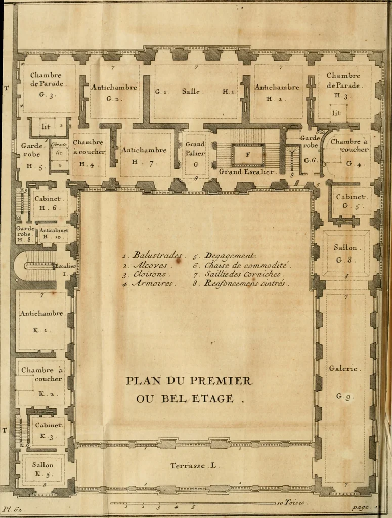 An illustration from Cours d'architecture qui comprend les ordres de Vignole : avec des commentaires, les figures & descriptions de ses plus beaux bâtimens, & de ceux de Michel-Ange : plusieurs nouveaux desseins, ornemens & préceptes concernant la distribution, la décoration ... & tout ce qui regarde l'art de bâtir : avec une ample explication par ordre alphabetique de tous les termes, 1693, leaf 289