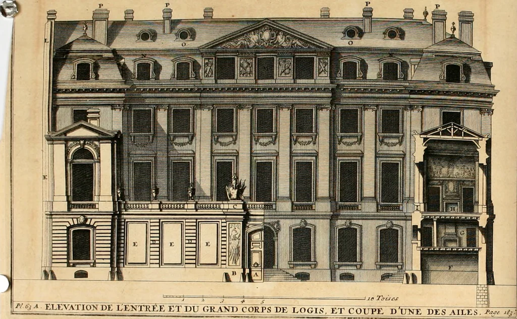An illustration from Cours d'architecture qui comprend les ordres de Vignole : avec des commentaires, les figures & descriptions de ses plus beaux bâtimens, & de ceux de Michel-Ange : plusieurs nouveaux desseins, ornemens & préceptes concernant la distribution, la décoration ... & tout ce qui regarde l'art de bâtir : avec une ample explication par ordre alphabetique de tous les termes, 1693, leaf 292