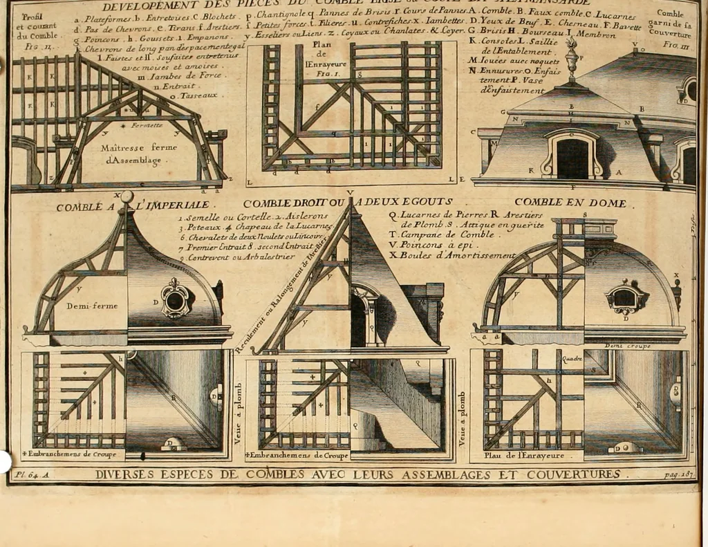 An illustration from Cours d'architecture qui comprend les ordres de Vignole : avec des commentaires, les figures & descriptions de ses plus beaux bâtimens, & de ceux de Michel-Ange : plusieurs nouveaux desseins, ornemens & préceptes concernant la distribution, la décoration ... & tout ce qui regarde l'art de bâtir : avec une ample explication par ordre alphabetique de tous les termes, 1693, leaf 300