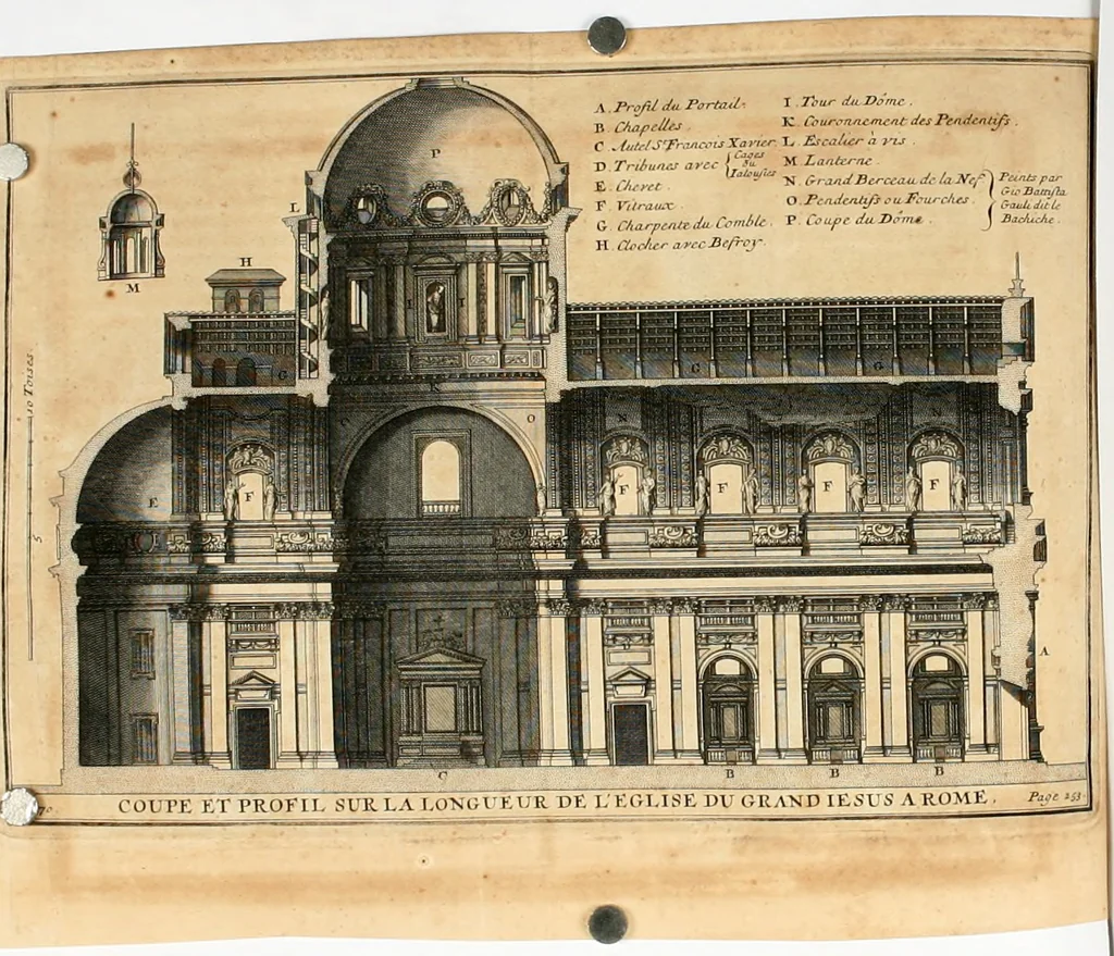 An illustration from Cours d'architecture qui comprend les ordres de Vignole : avec des commentaires, les figures & descriptions de ses plus beaux bâtimens, & de ceux de Michel-Ange : plusieurs nouveaux desseins, ornemens & préceptes concernant la distribution, la décoration ... & tout ce qui regarde l'art de bâtir : avec une ample explication par ordre alphabetique de tous les termes, 1693, leaf 386