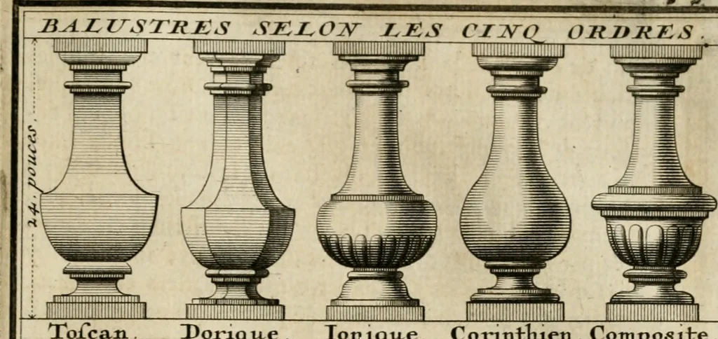 An illustration from Cours d'architecture qui comprend les ordres de Vignole : avec des commentaires, les figures & descriptions de ses plus beaux bâtimens, & de ceux de Michel-Ange : plusieurs nouveaux desseins, ornemens & préceptes concernant la distribution, la décoration ... & tout ce qui regarde l'art de bâtir : avec une ample explication par ordre alphabetique de tous les termes, 1693, leaf 468