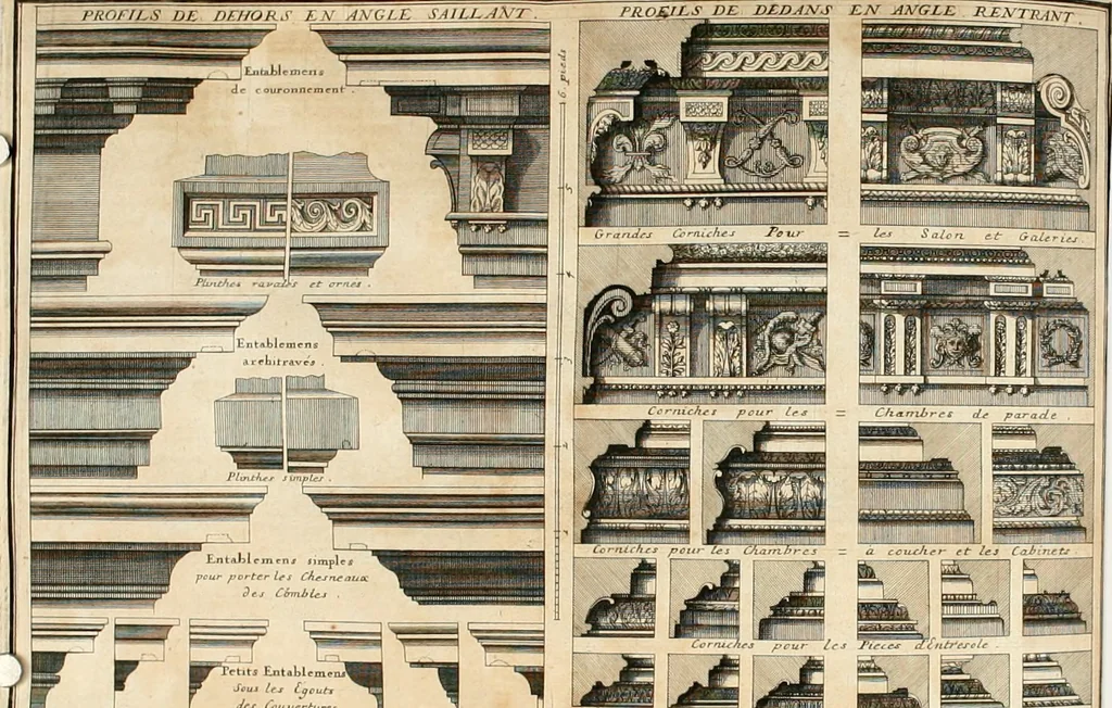 An illustration from Cours d'architecture qui comprend les ordres de Vignole : avec des commentaires, les figures & descriptions de ses plus beaux bâtimens, & de ceux de Michel-Ange : plusieurs nouveaux desseins, ornemens & préceptes concernant la distribution, la décoration ... & tout ce qui regarde l'art de bâtir : avec une ample explication par ordre alphabetique de tous les termes, 1693, leaf 478