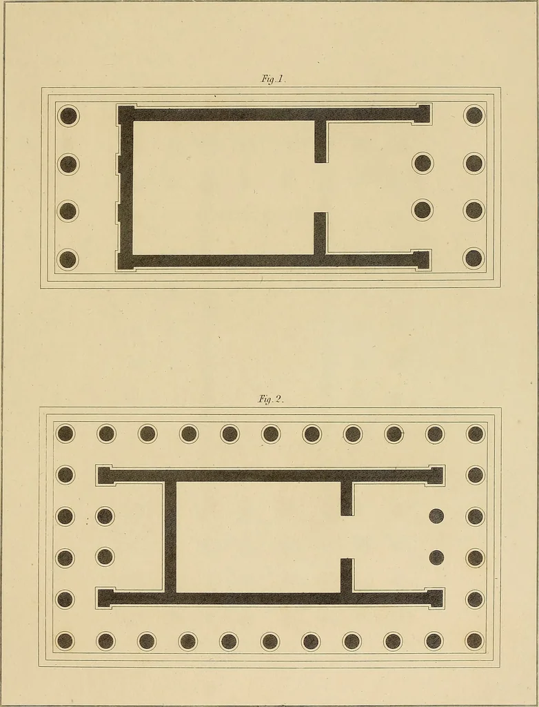 An illustration from The civil architecture of Vitruvius : comprising those books of the author which relate to the public and private edifices of the ancients, 1812, leaf 142