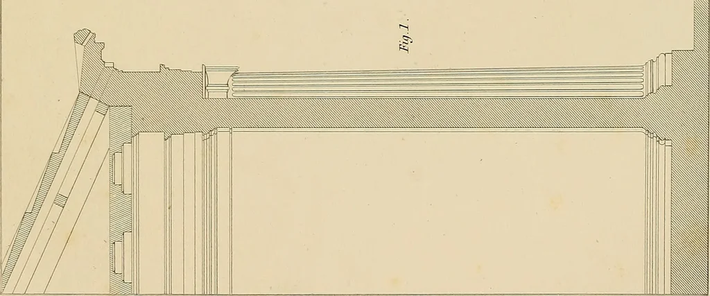 An illustration from The civil architecture of Vitruvius : comprising those books of the author which relate to the public and private edifices of the ancients, 1812, leaf 150