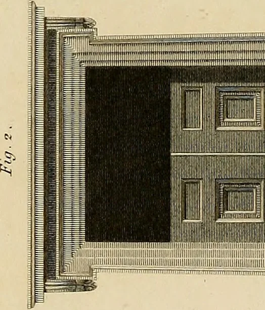 An illustration from The civil architecture of Vitruvius : comprising those books of the author which relate to the public and private edifices of the ancients, 1812, leaf 252