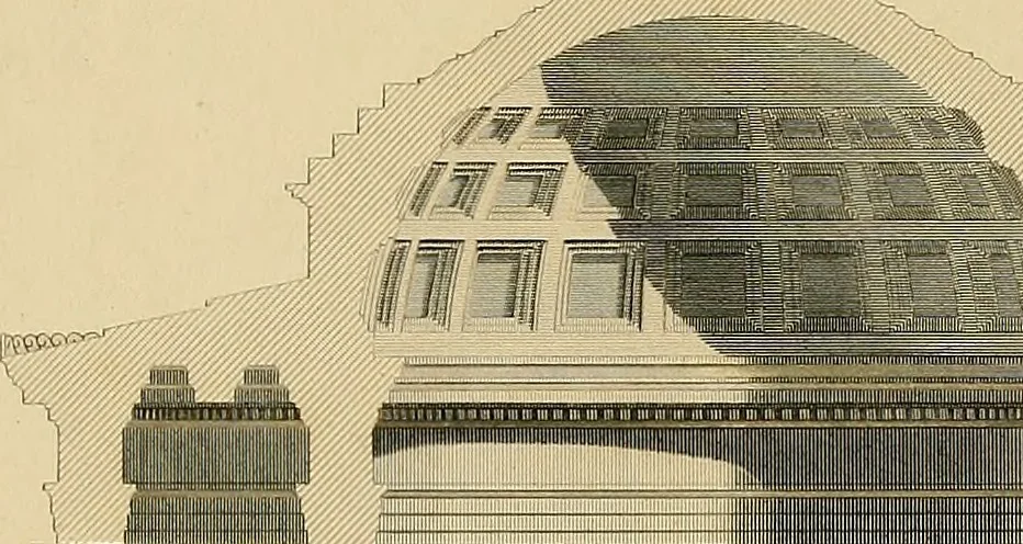 An illustration from The civil architecture of Vitruvius : comprising those books of the author which relate to the public and private edifices of the ancients, 1812, leaf 260