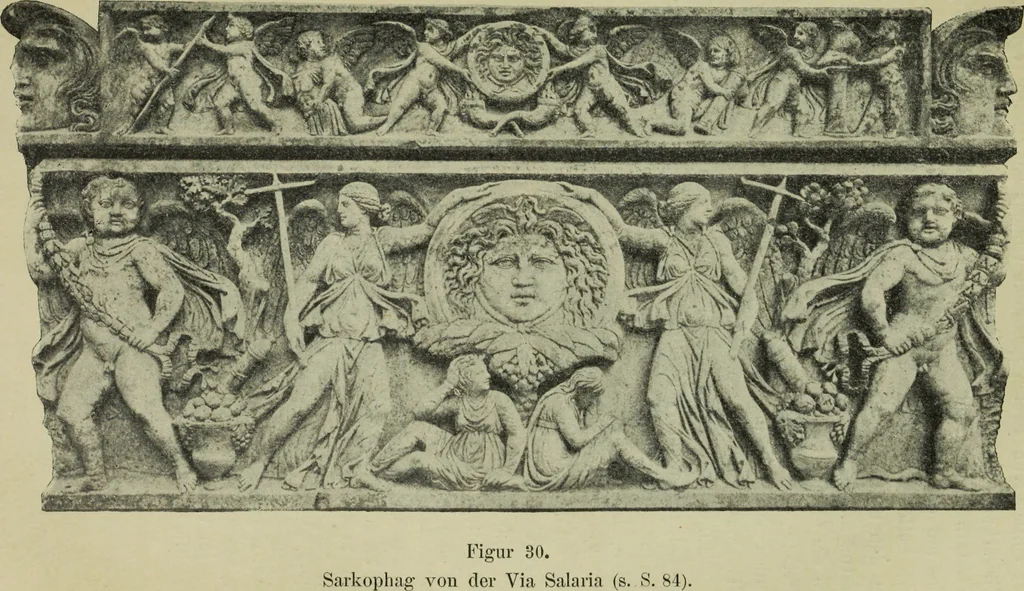 An illustration from Architectur und Ornamentik der antiken Sarkophage, 1902, leaf 112