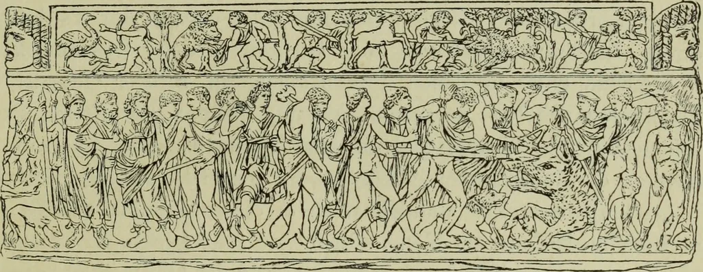 An illustration from Architectur und Ornamentik der antiken Sarkophage, 1902, leaf 120