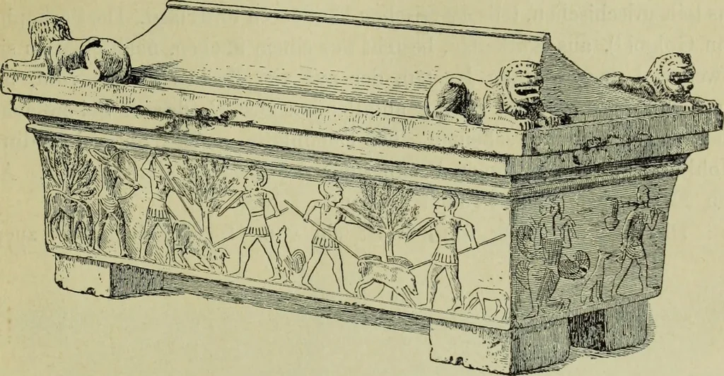 An illustration from Architectur und Ornamentik der antiken Sarkophage, 1902, leaf 22