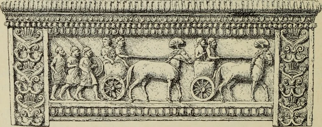 An illustration from Architectur und Ornamentik der antiken Sarkophage, 1902, leaf 23