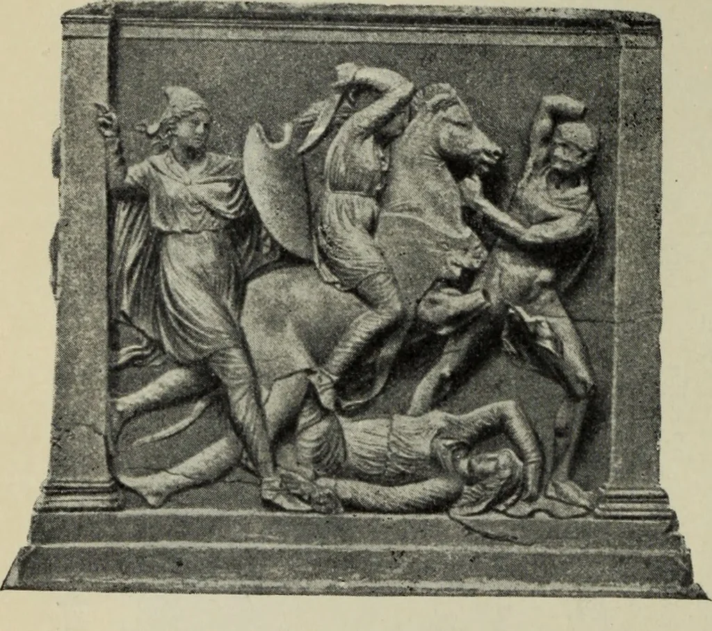An illustration from Architectur und Ornamentik der antiken Sarkophage, 1902, leaf 27