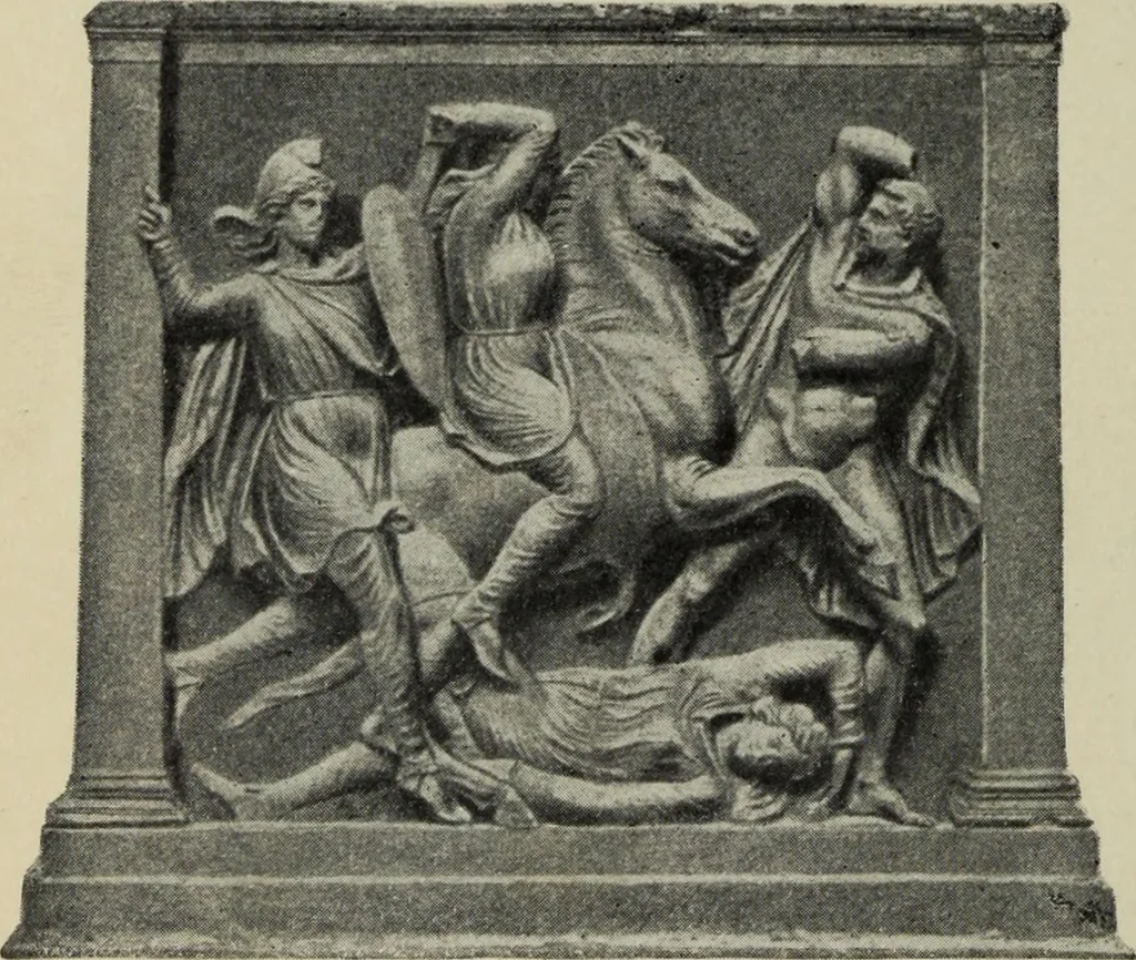An illustration from Architectur und Ornamentik der antiken Sarkophage, 1902, leaf 27