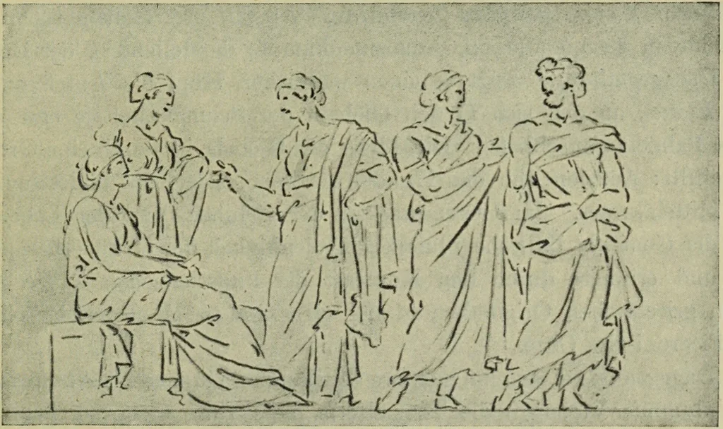 An illustration from Architectur und Ornamentik der antiken Sarkophage, 1902, leaf 30