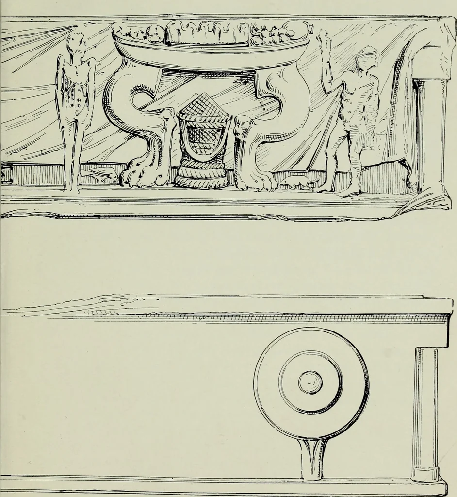 An illustration from Architectur und Ornamentik der antiken Sarkophage, 1902, leaf 54