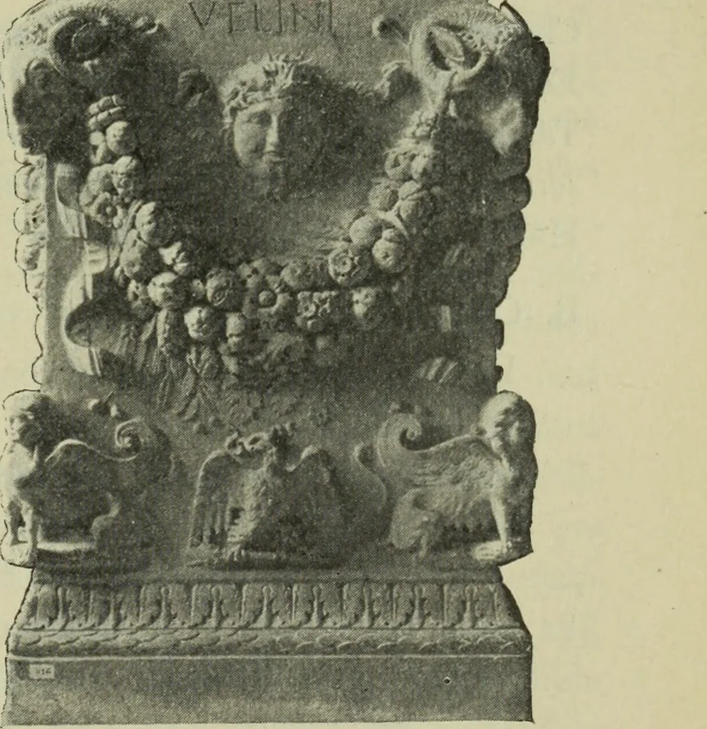 An illustration from Architectur und Ornamentik der antiken Sarkophage, 1902, leaf 84