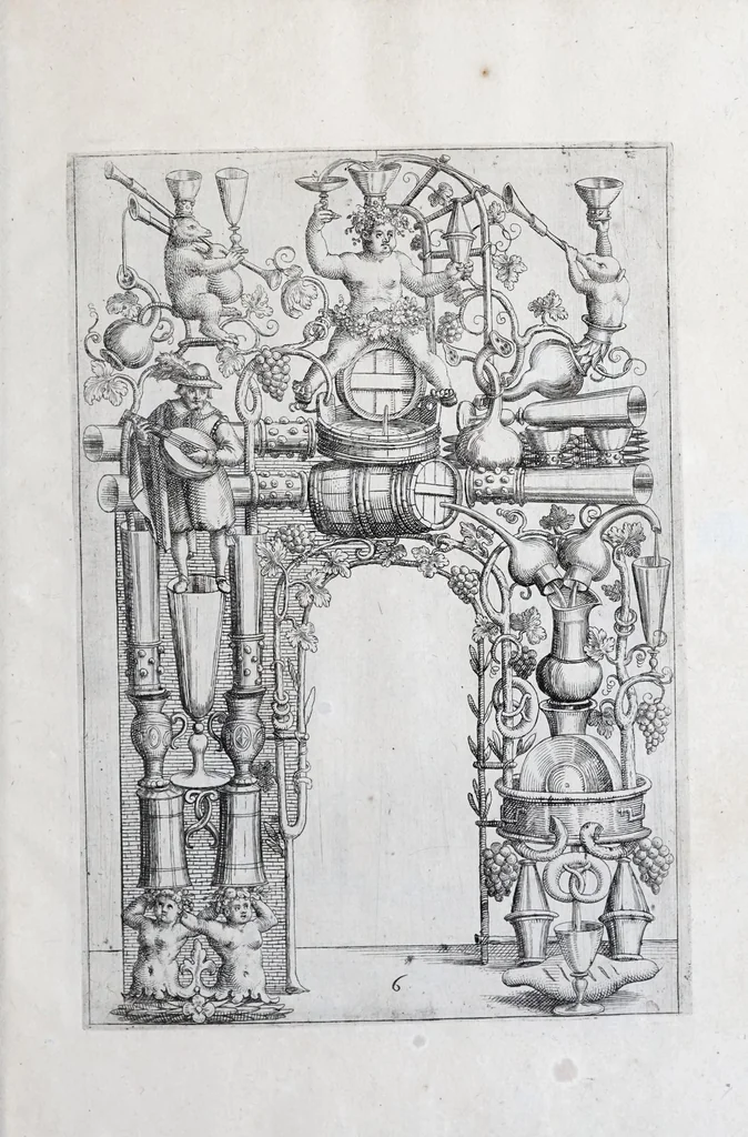 An illustration from Architectvra, oder, Verzeichnuss allerhand Eynfassungen an Thüren, Fenstern vnd Decken : u. sehr nützlich vnnd dienlich allen Mahlern, Bildthawern, Steinmetzen, Schreinern, vnd andern Liebhabern dieser Kunst, 1609, leaf 23